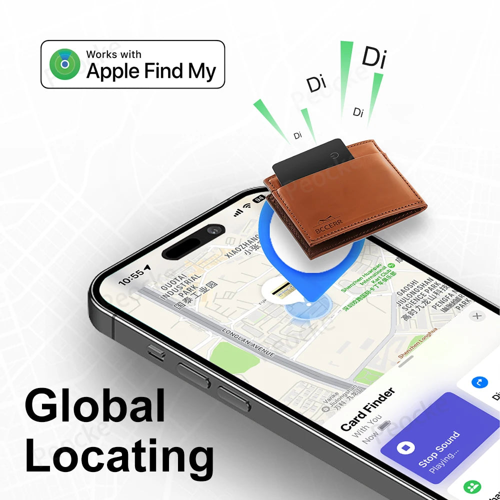 Wallet Anti-loss Card GPS Location Tracking Smart Tag Find My for iPhone Bluetooth Device Ultra-thin Card Wireless Charge IP67 