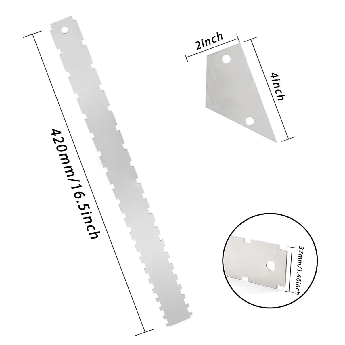 Guitar Neck and Fret Measuring Tools - 3-Piece Set