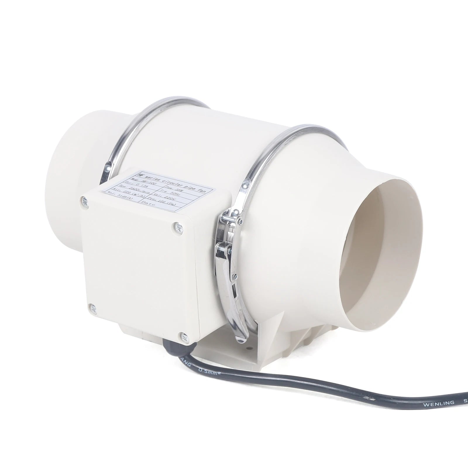 YIYIBYUS 220V Exhaust Fans Pipe Duct Ventilation Fan Silent Bathroom Extractor Ventilation Kitchen Toilet Wall Exhaust Duct Fan 