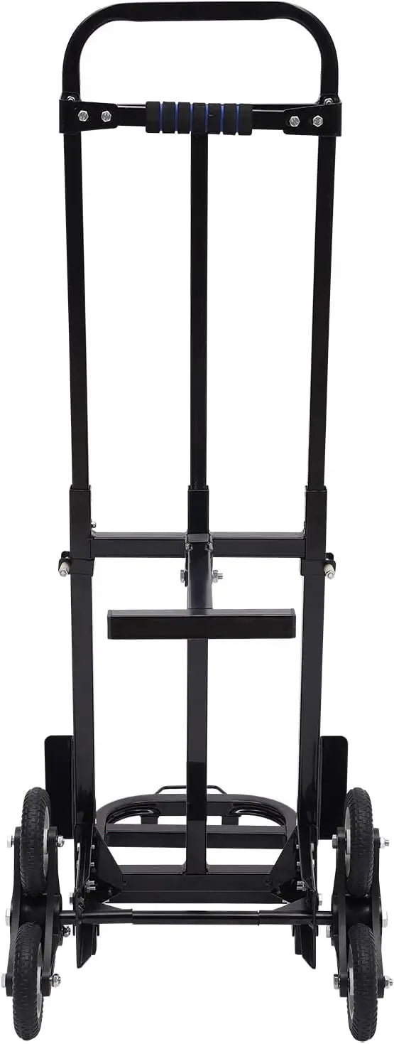 Stair Climbing Cart 460lbs Capacity, Portable Folding Trolley with 6 Wheels, Stair Climber Hand Truck with Adjustable Handle for Pulling, All Terrain Heavy Duty Dolly Cart for Warehouse (Style-C)