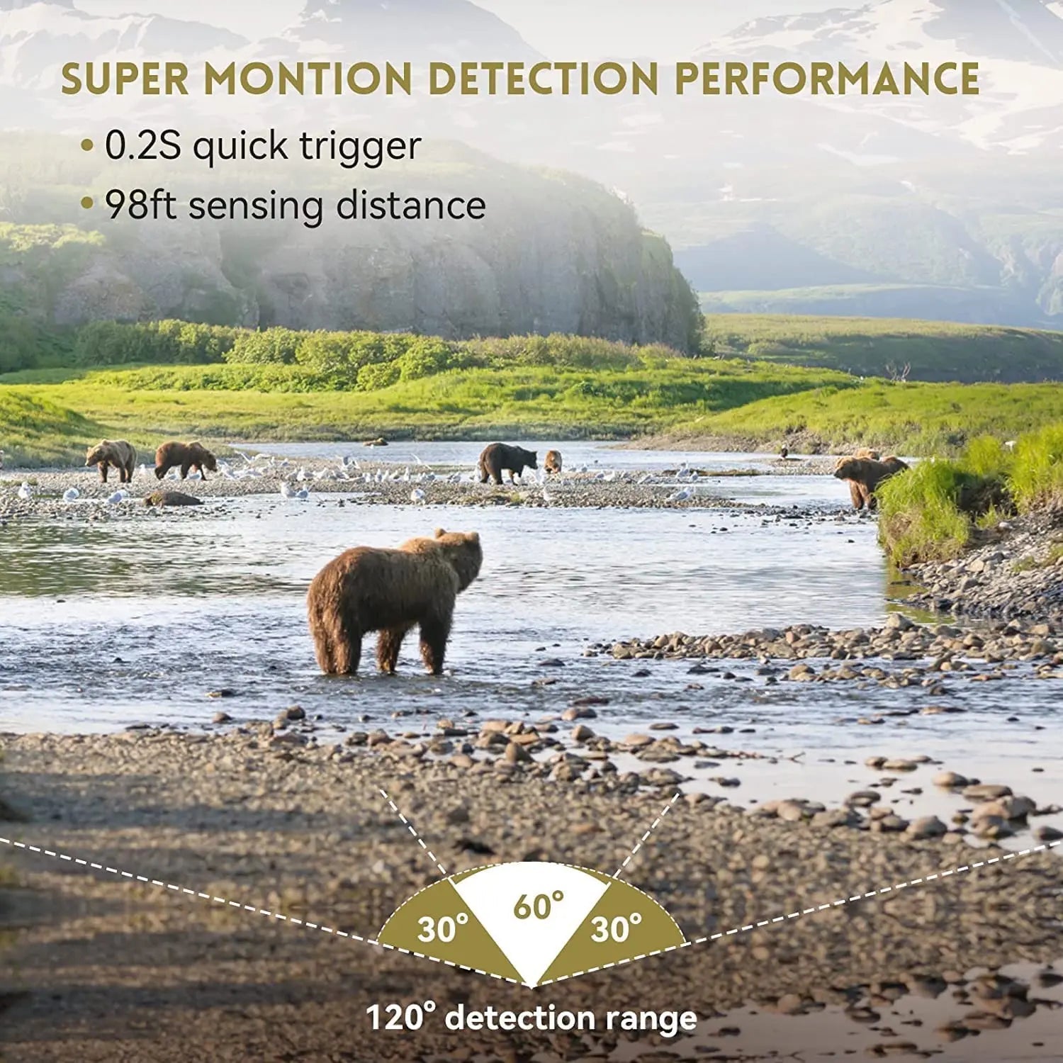 Solar Wildlife 50MP 4K Video Trail Camera Night Vision 0.3s Motion Activated Waterproof Garden Camera Outdoor Hunting Monitoring 