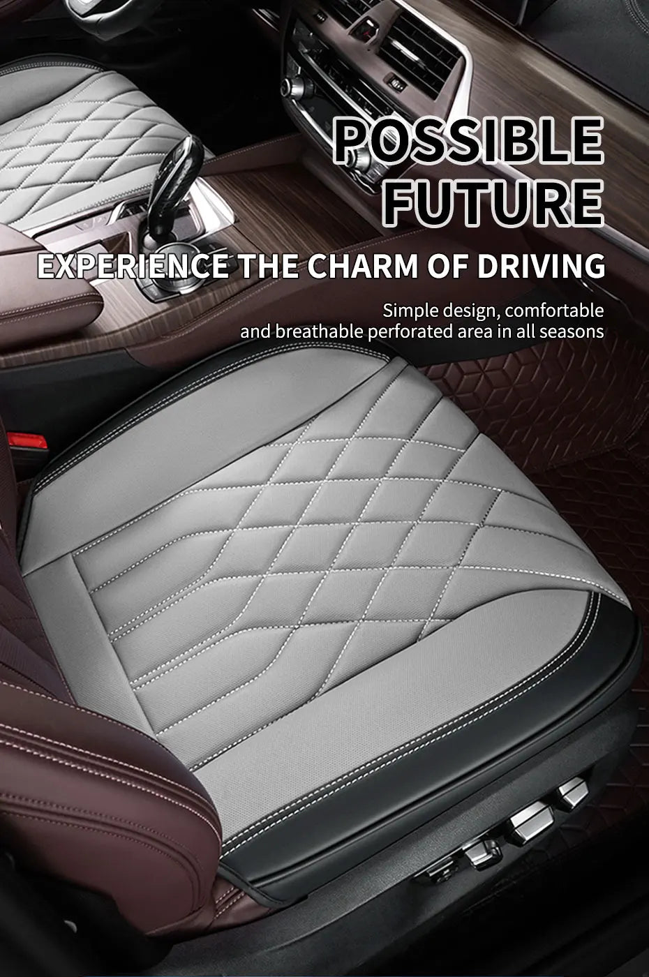 SEAMETAL Luxury Car Seat Cover Full-Wrapped Seat Cushion Wear-Resistant Anti Scratch Auto Seat Protector Universal for Sedan Suv
