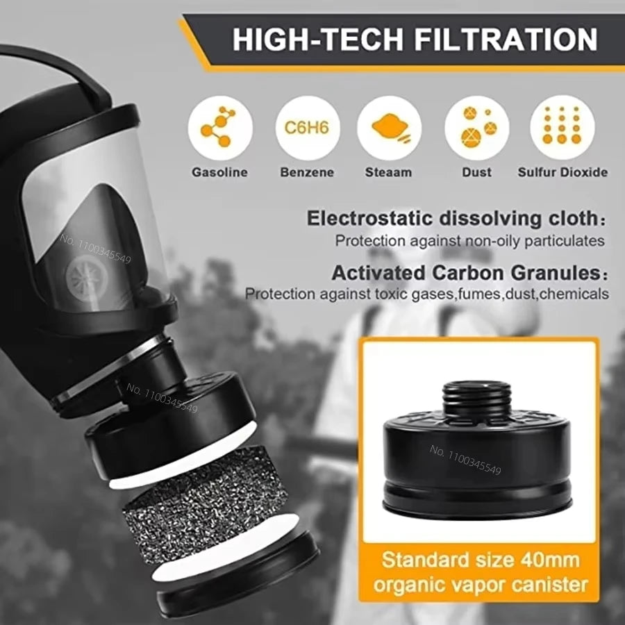 MF14 Full Face Respirator with Activated Carbon Filter