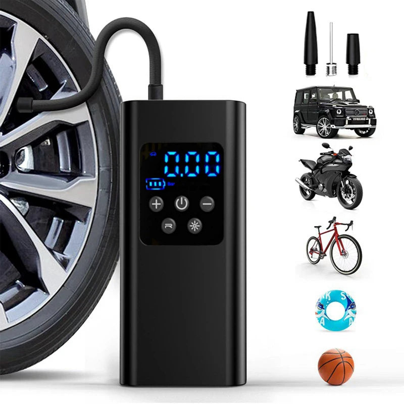 LEIBOO Portable Air Compressor for Car Tires Fast Air Pump Tire Inflator Accurate Pressure Air Pump for Motorcycle Bicycle Ball 