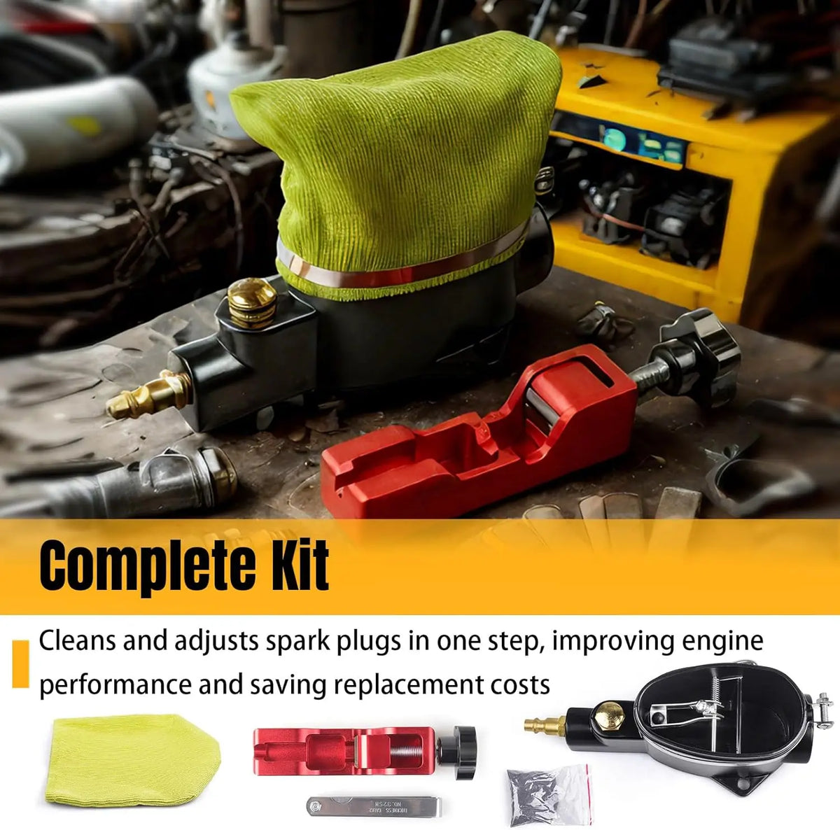 Pneumatic Spark Plug Cleaner and Gap Tool Kit