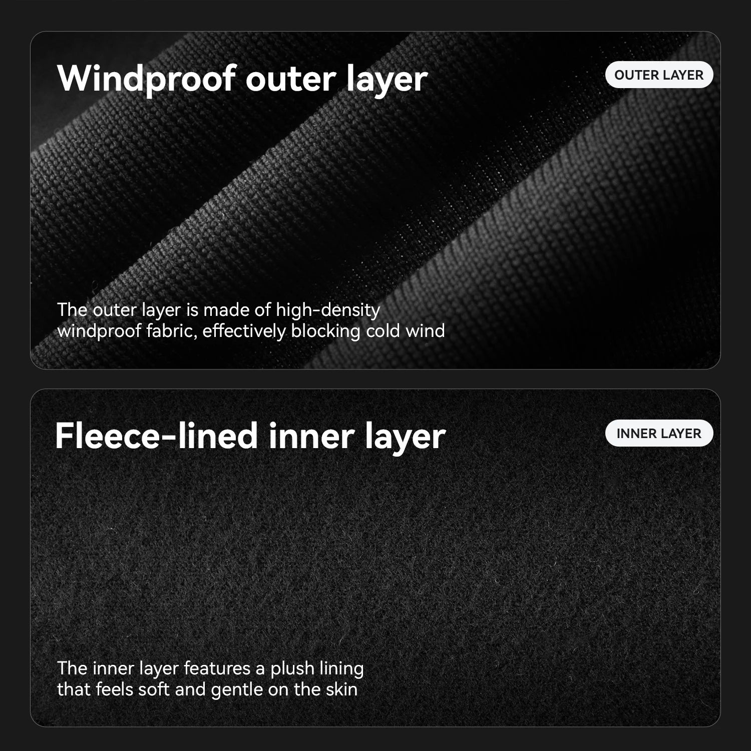 Cycling Face Mask with Fleece Inner Layer