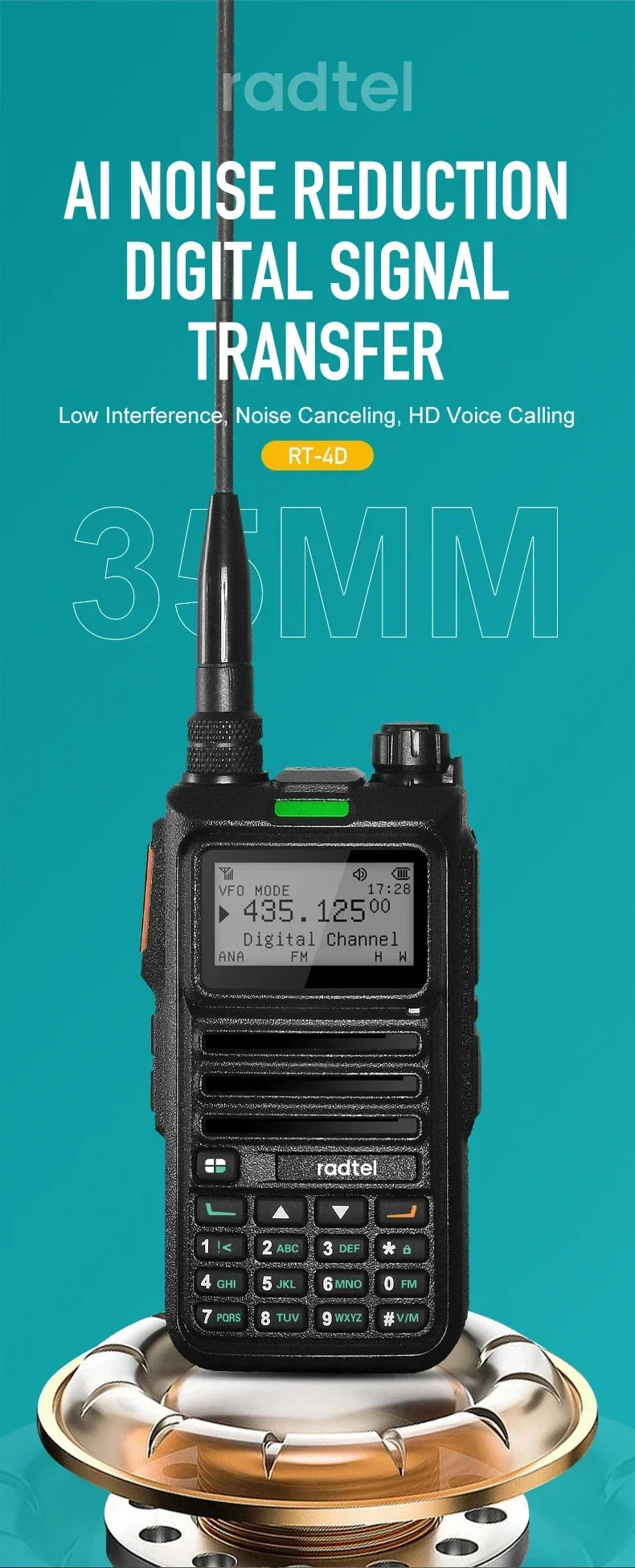 RT-4D DMR Digital and Analogue Two-Way Radio