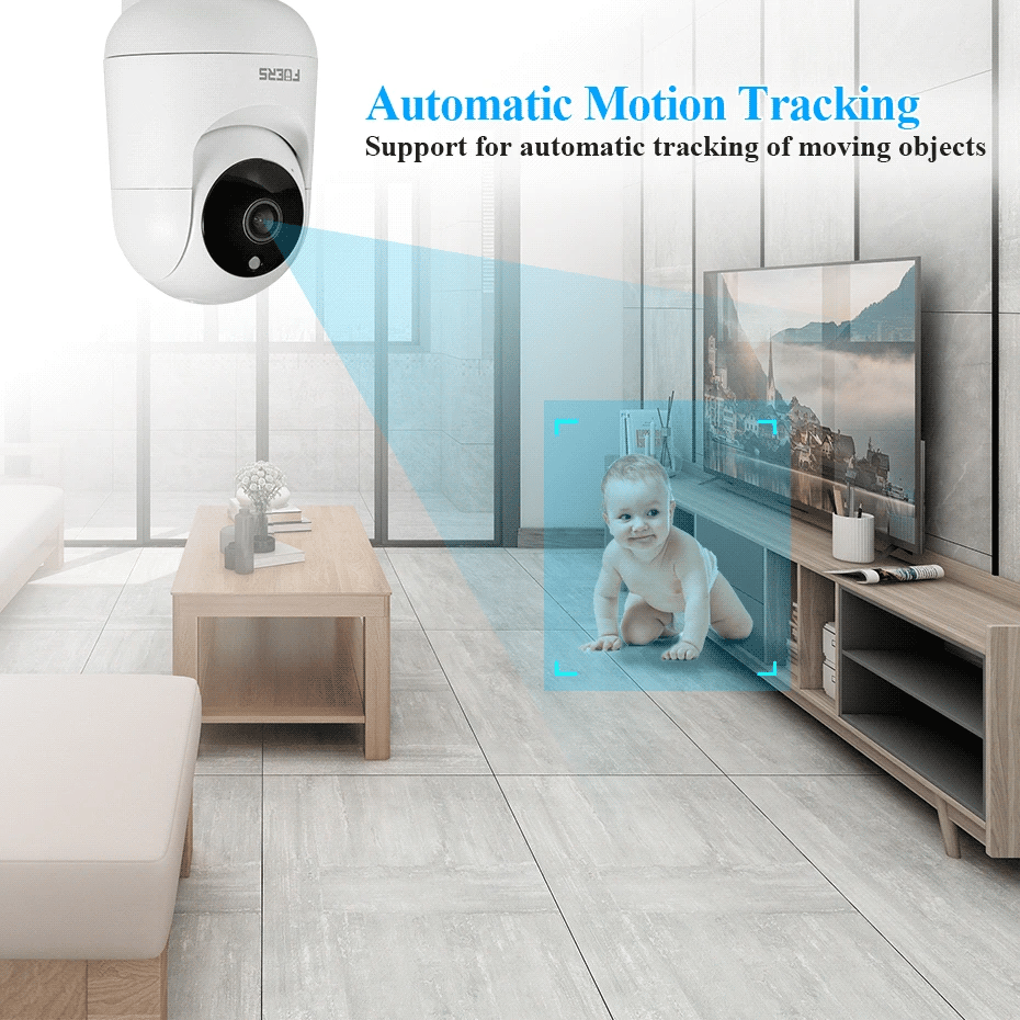 FUERS 4K 8MP WiFi IP Camera With Adjustable Bracket Tuya Smart Home Security Wireless Surveillance Camera Baby Monitor Mini Cam 