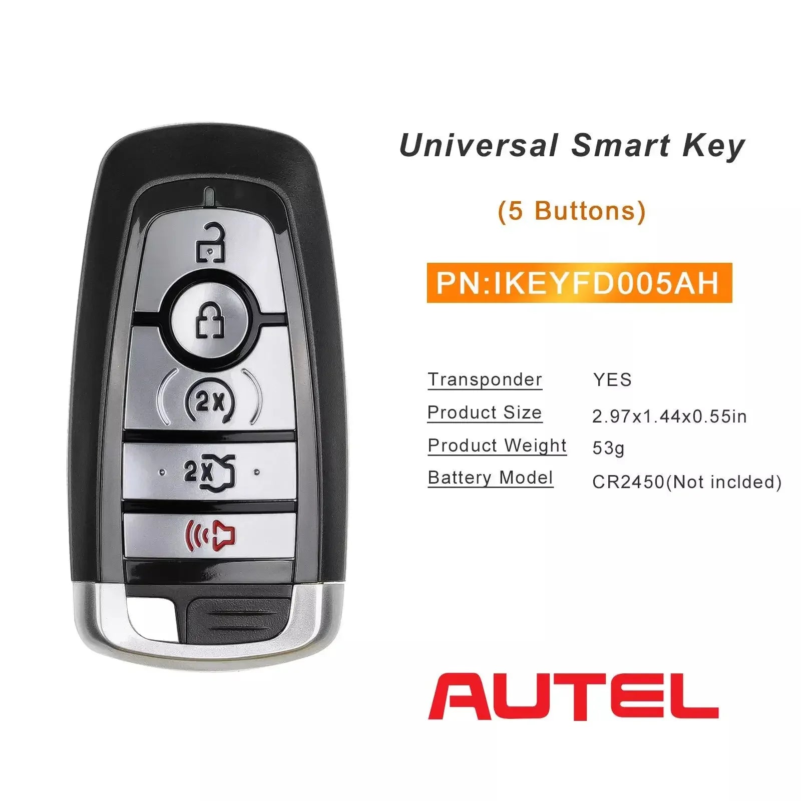 Autel IKEY FD005AH 5 Button Smart Key 868/902 MHz