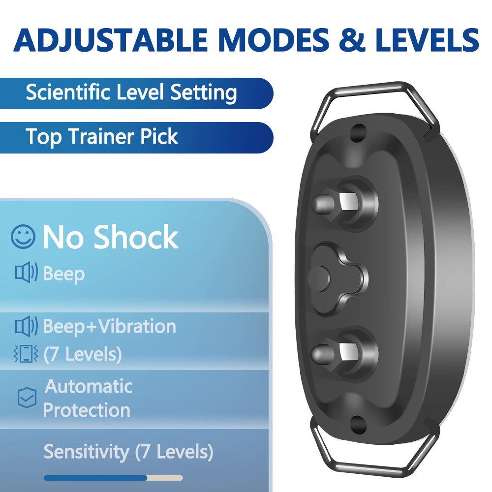 2024 new smart Dog Bark Collar,Rechargeable Smart Barking Collar, Anti Bark Training Collar Adjustable Sensitivity 