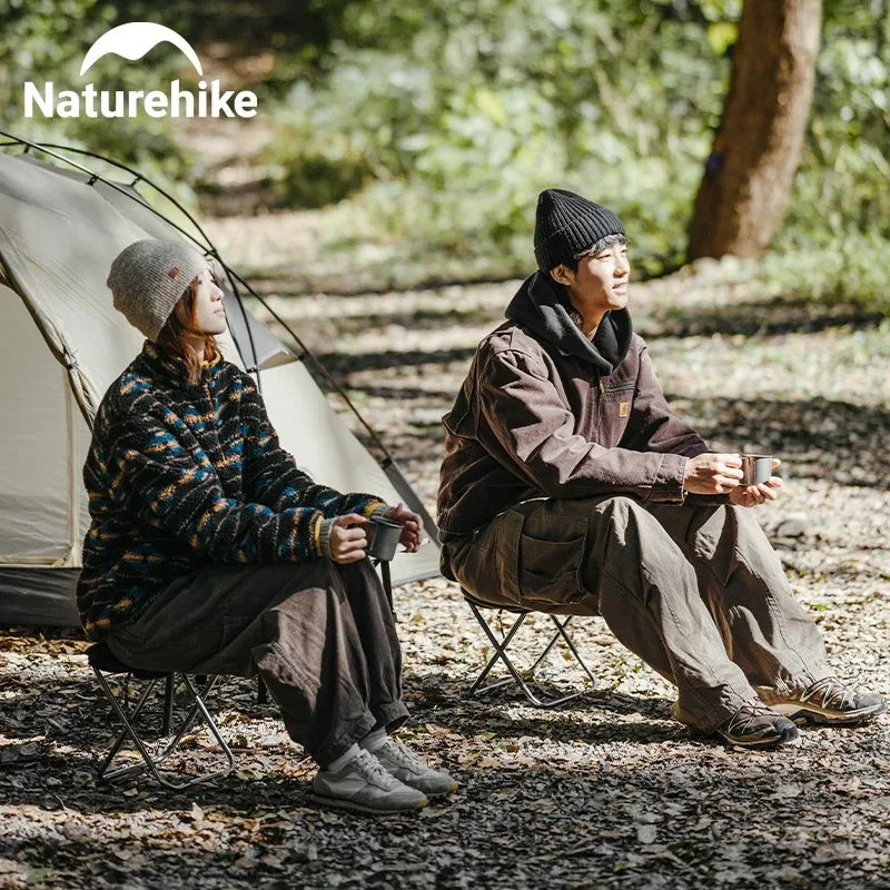 Naturehike 2024 New Camping Chair Portable Lightweight Outdoor Aluminum Chair High Load Travel Foldable Beach Fishing Chair 