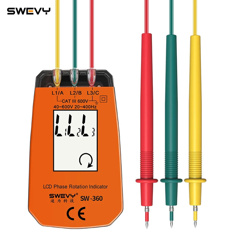 SW360 Trojfázový Tester Rotace