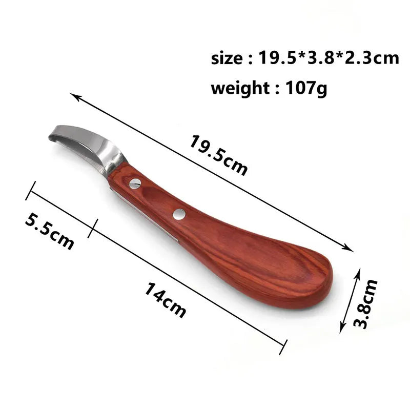 Hufpflegemesser mit Holzgriff