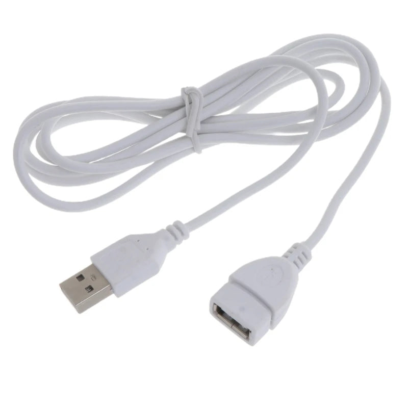 White USB Extension Cable Extender Male to Female 1.5M 5ft