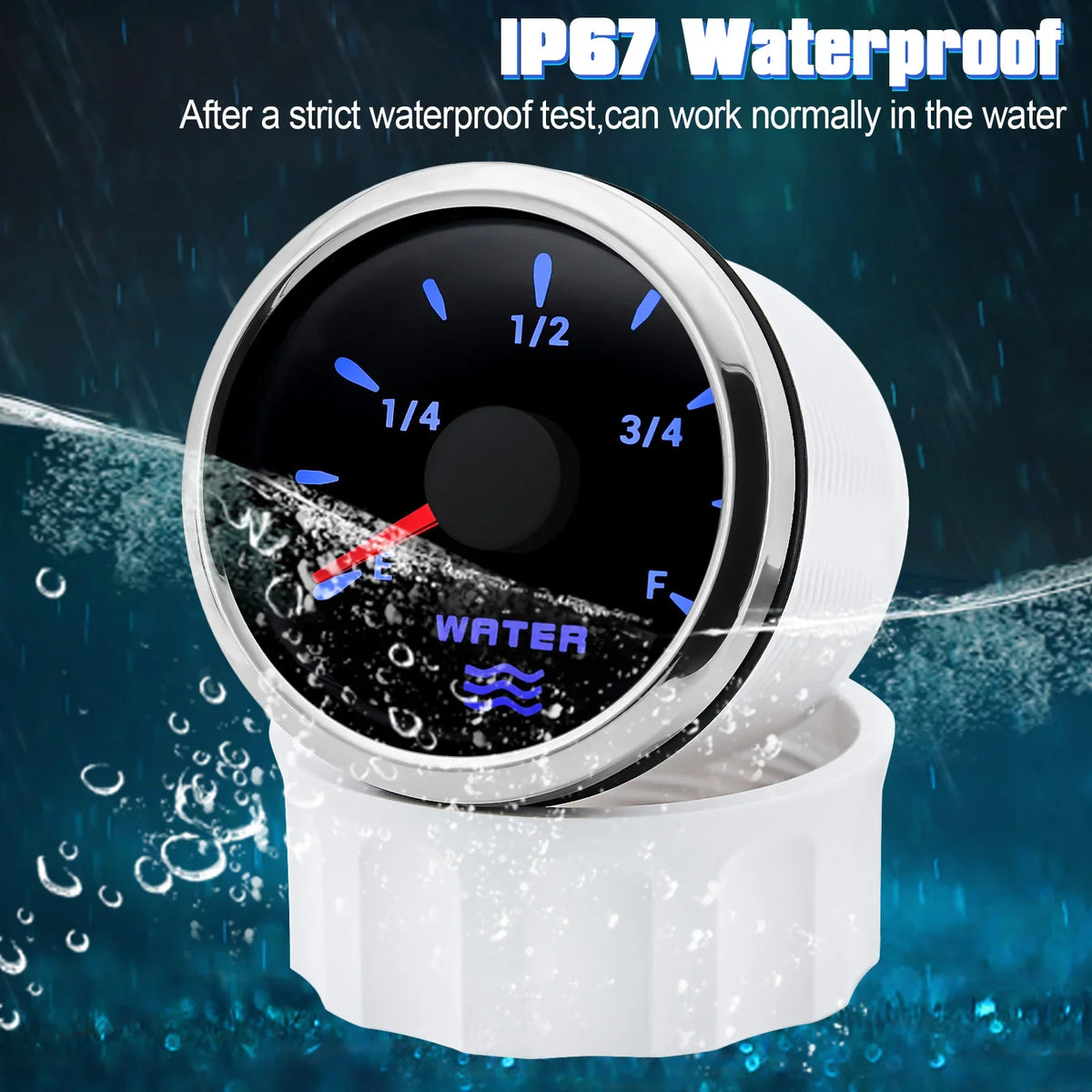 Indicatore del livello dell'acqua da 52 mm e opzioni dei sensori