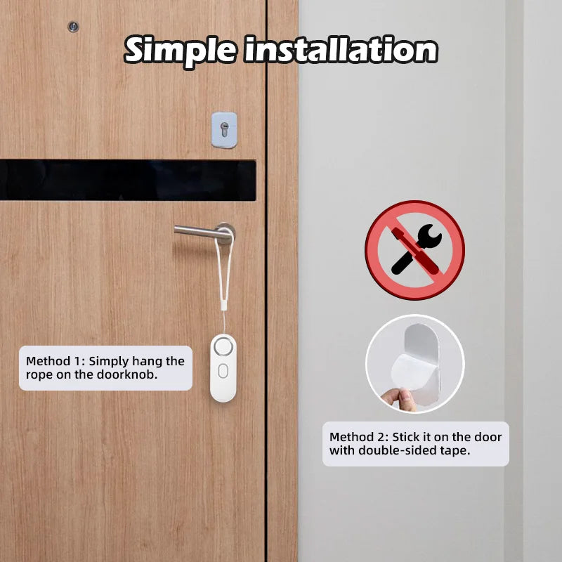 110dB Loud Vibration Detector Alarm for Door and Window