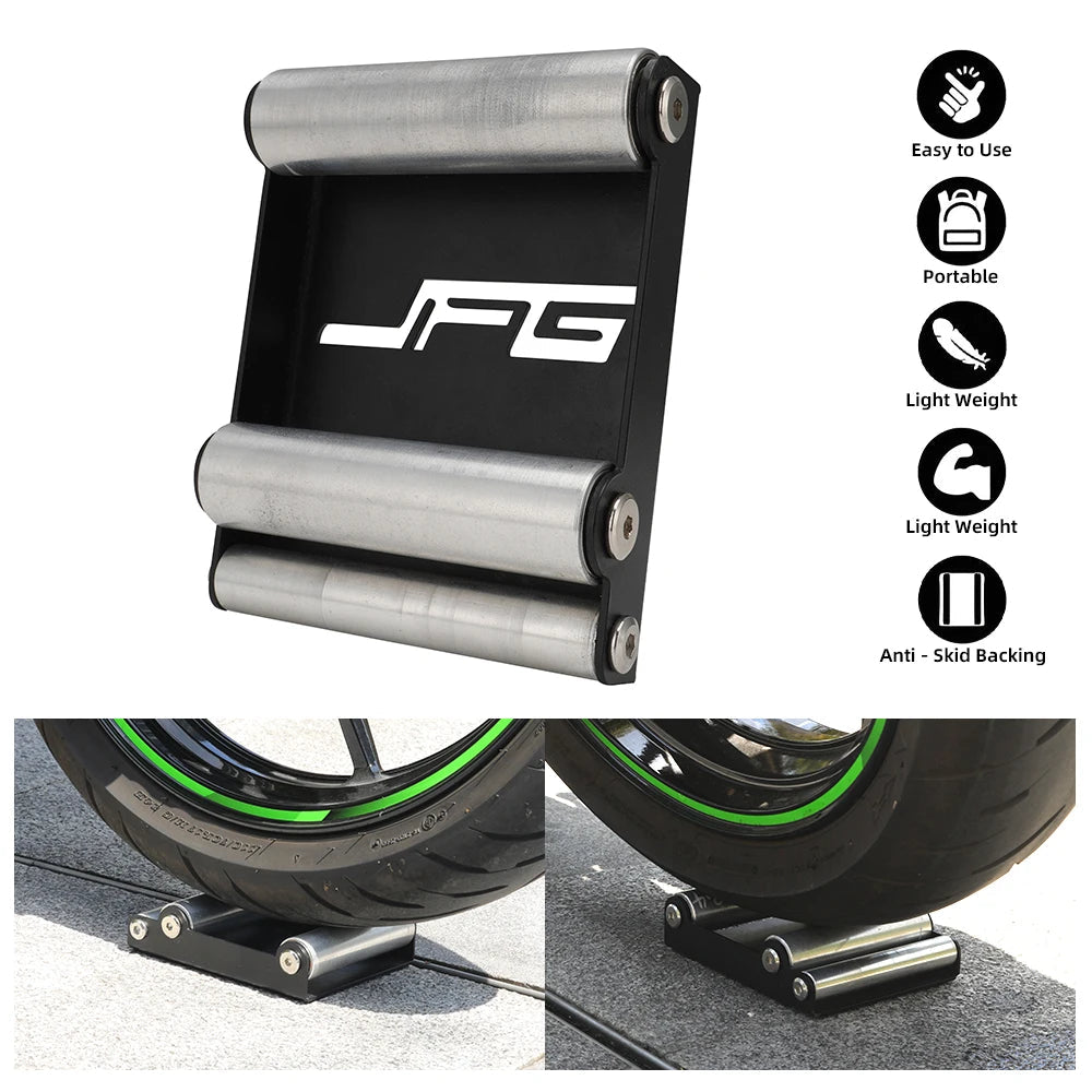 Motorcycle Universal Tire Cleaning Stand Tyre Wash Bracket Portable Chain Clean Durable Roller Ramp Lift For KTM Kawasaki Suzuki 