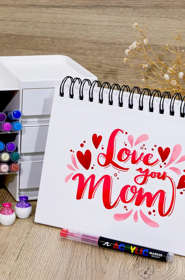 36-farvede akrylmærkepenne