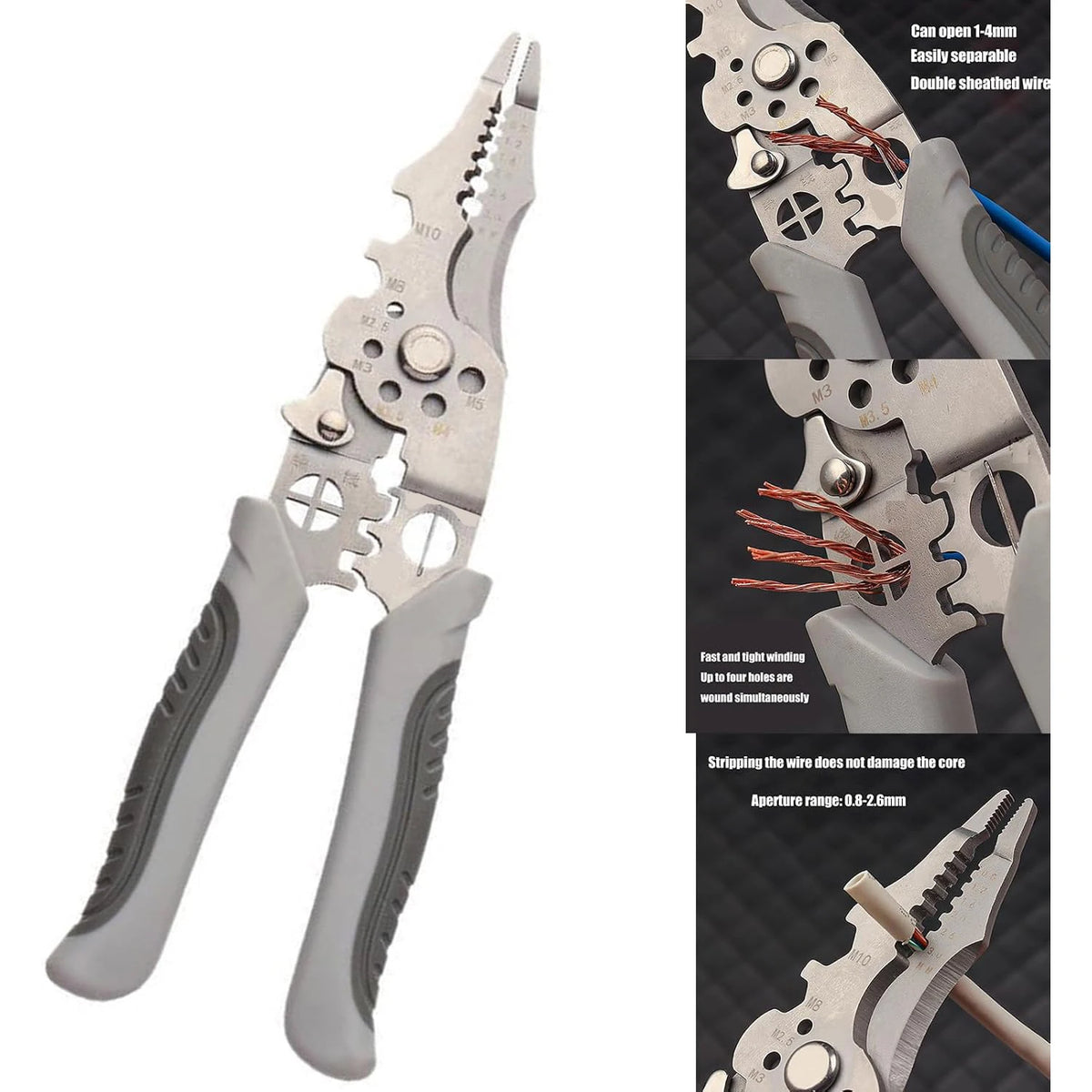 Multifunction Wire Stripping and Crimping Pliers