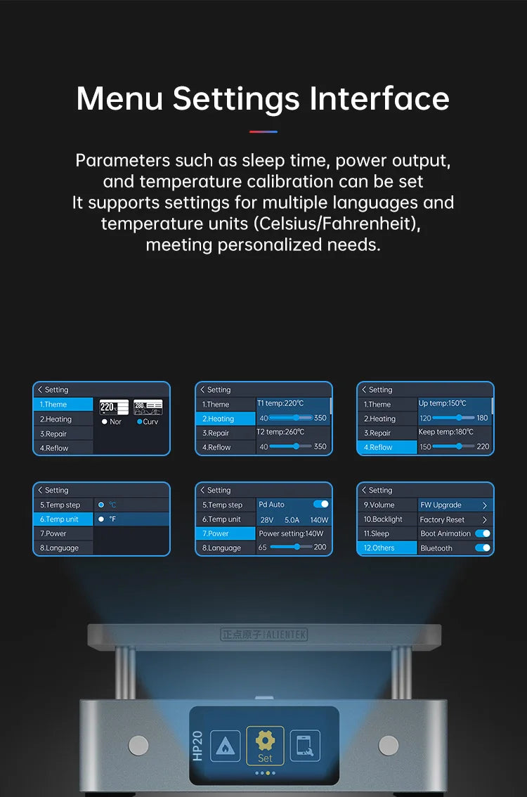 HP20 Mini Hot Plate Preheater - Set Options