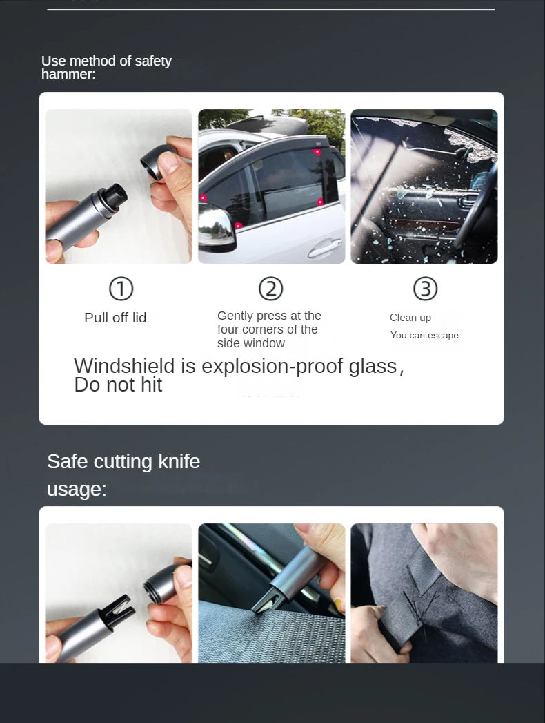 Car Emergency Window Breaker and Seat Belt Cutter