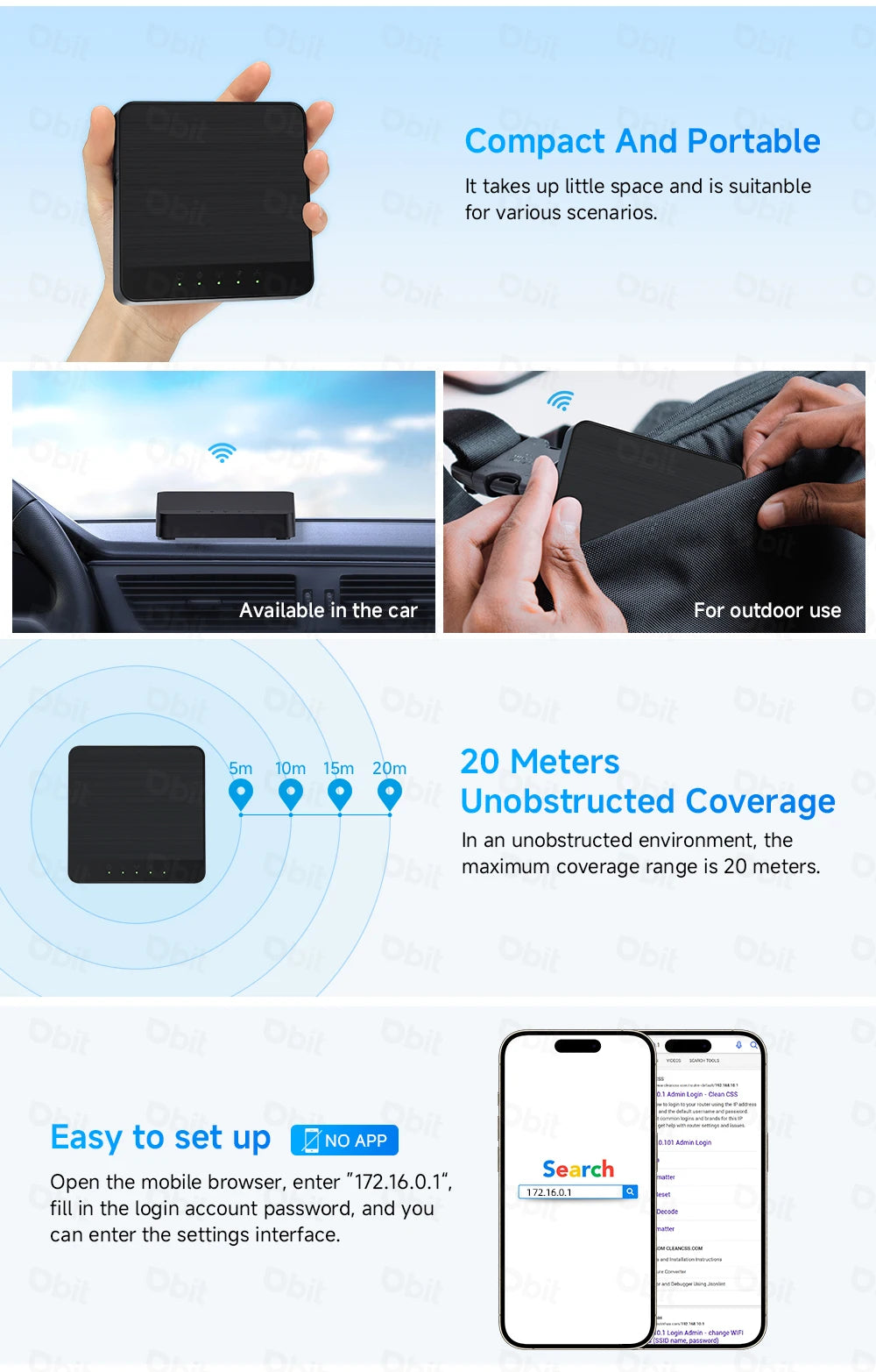 Mini 4G LTE WiFi Router with SIM Card Support