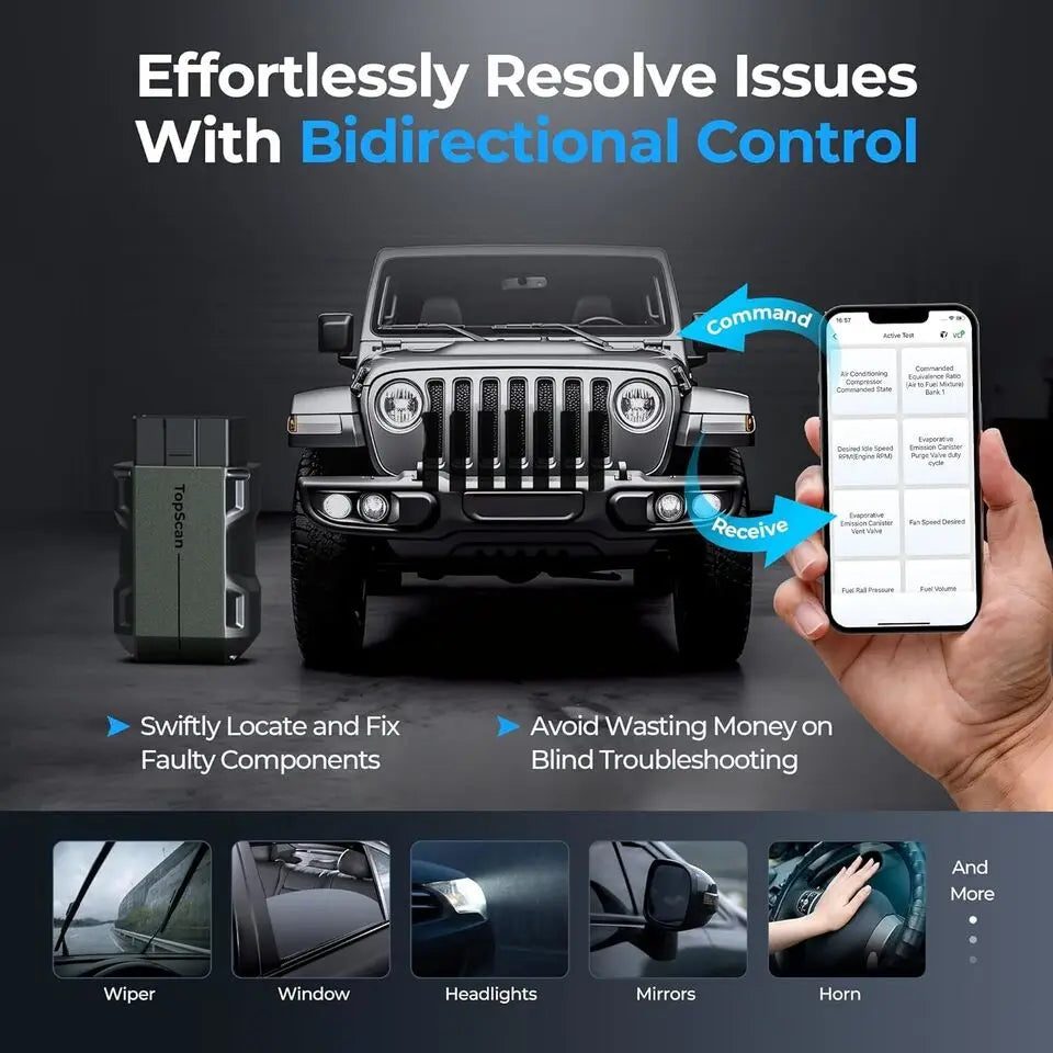TopScan Lite Bluetooth OBD2 Diagnostic Scanner