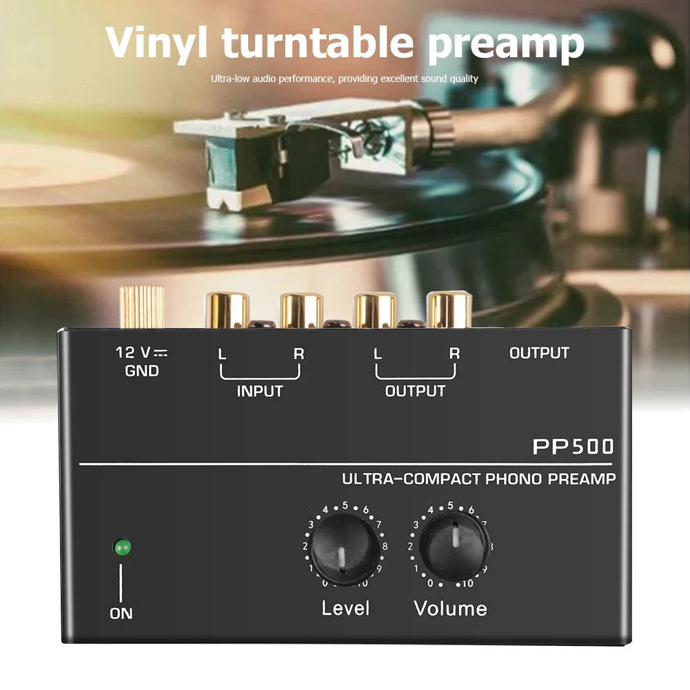 PP500 Phono Preamplifier with Level and Volume Controls