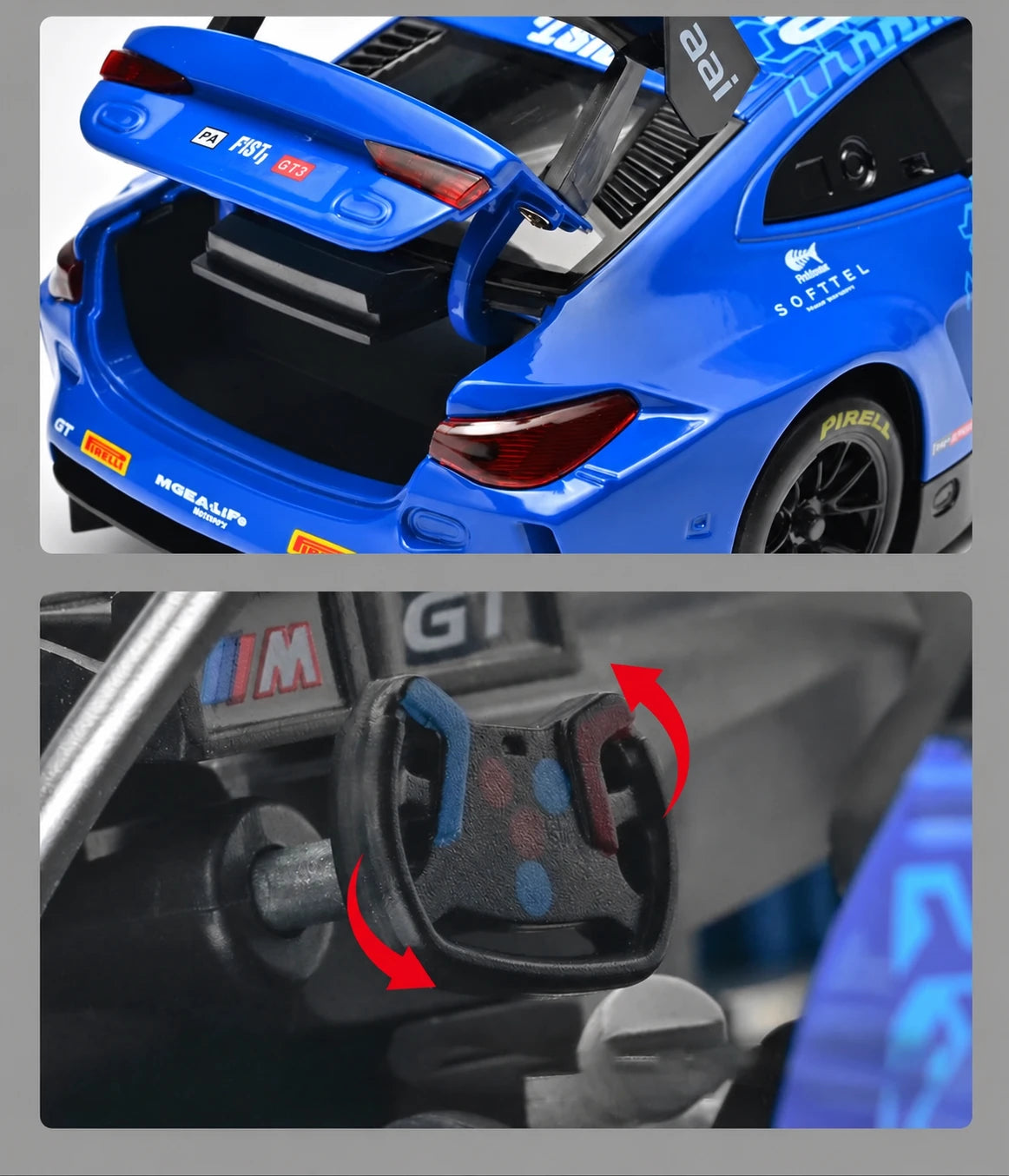 1:24 M4 GT3-modellbil i støpt metall
