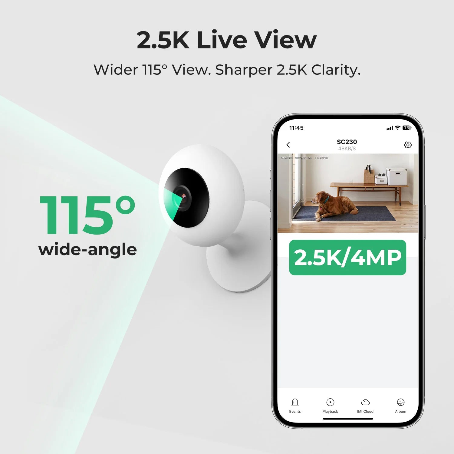 IMILAB SC230 2.5K Indoor Wi-Fi Security Camera with AI Detection