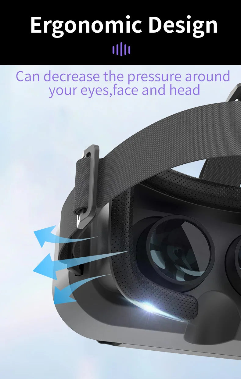 VR brýle 3D virtuální realita, headset, helma, čočky, brýle, chytré pro smartphony, mobilní hry, sada Viar Viewer
