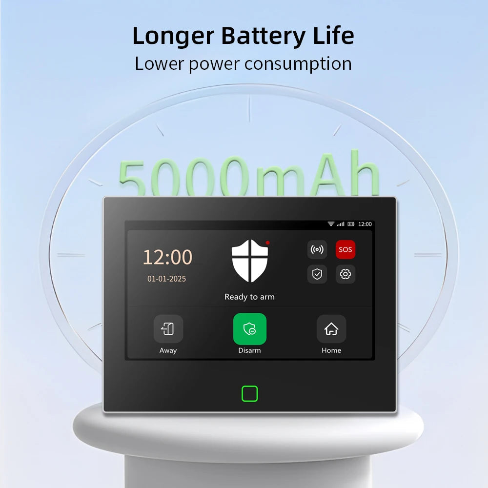 500m Transmission Distance 7 Inch GSM LoRa Staniot Version Security Alarm System Tuya WiFi 4G Smart Home Burglar Alarm Kit Home 