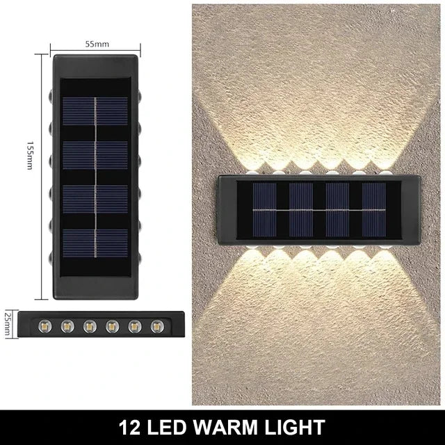 Solar Up-and-Down Wall Light - LED Options