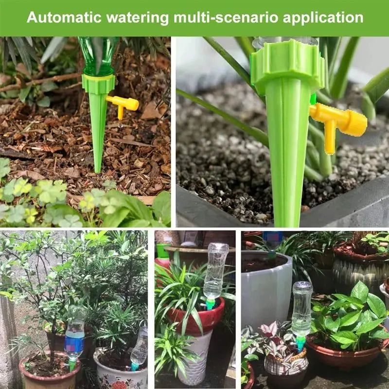 Automatic Drip Irrigation System Self Watering Spike for Flower Plants Greenhouse Garden Adjustable Auto Water Dripper Device 