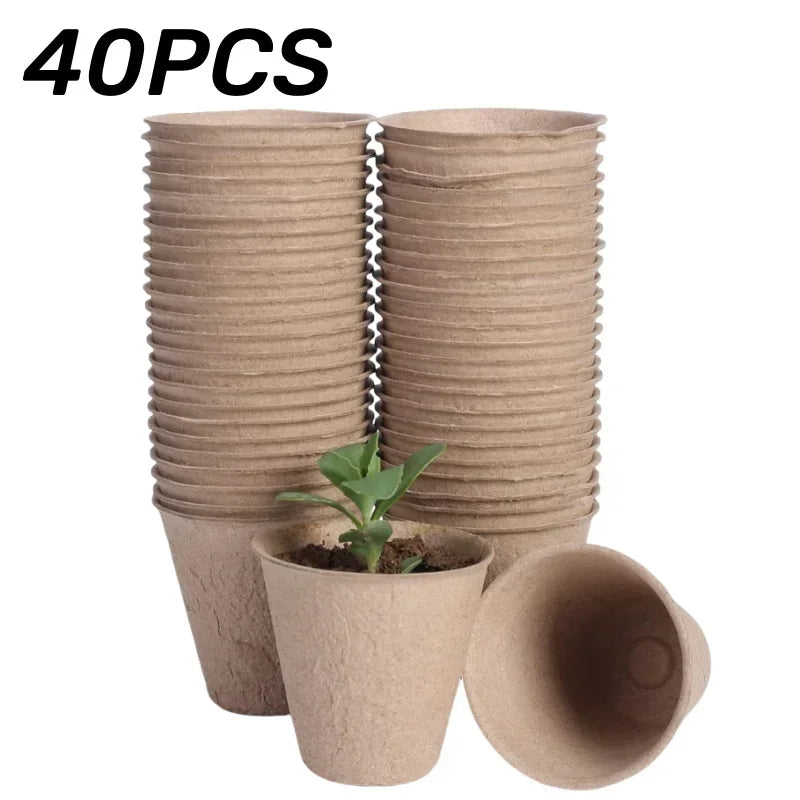 Pulp Seed-Starting Pots, 20–200-Piece Packs