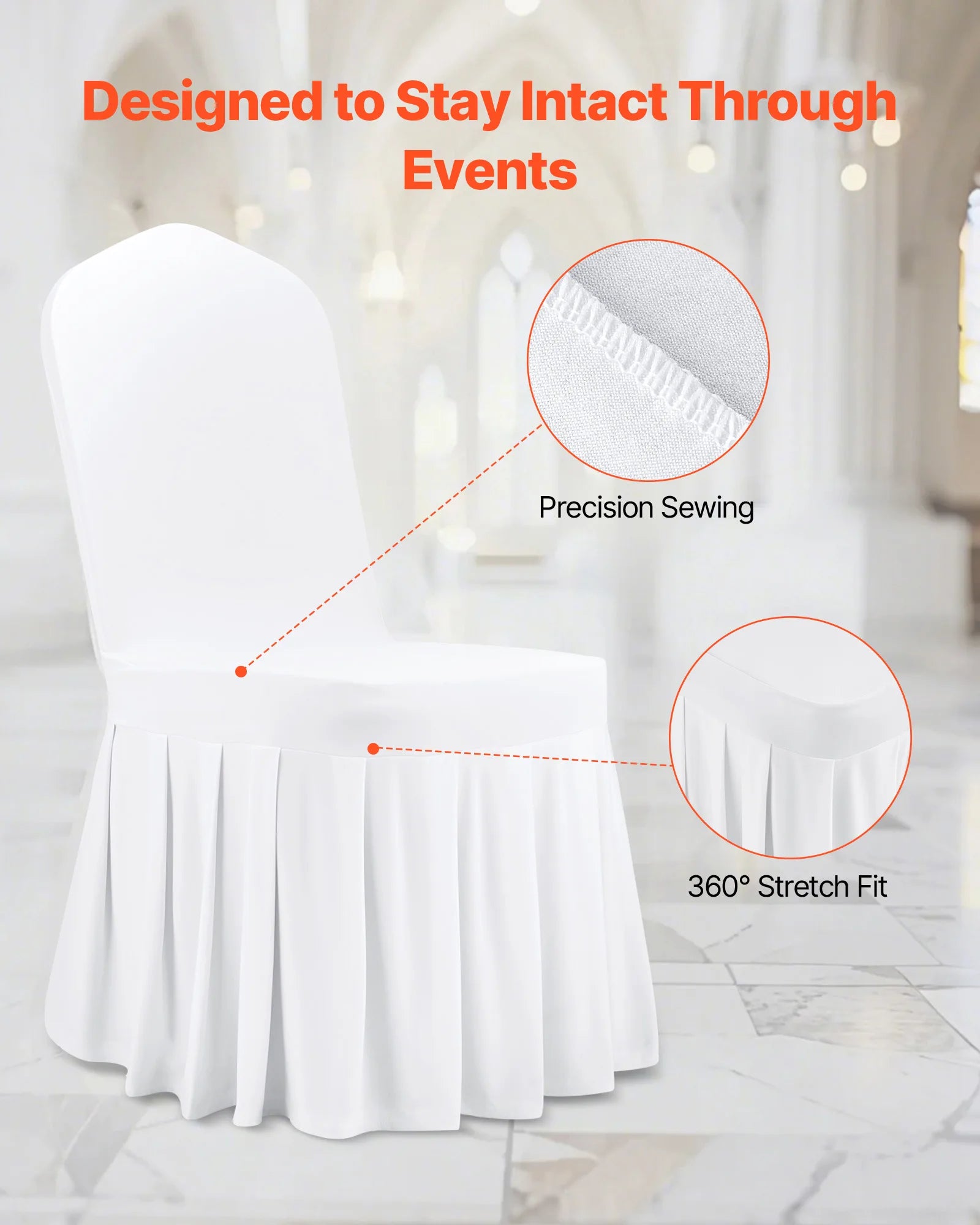 30 Pcs Stretch Chair Covers for Dining Banquet Wedding
