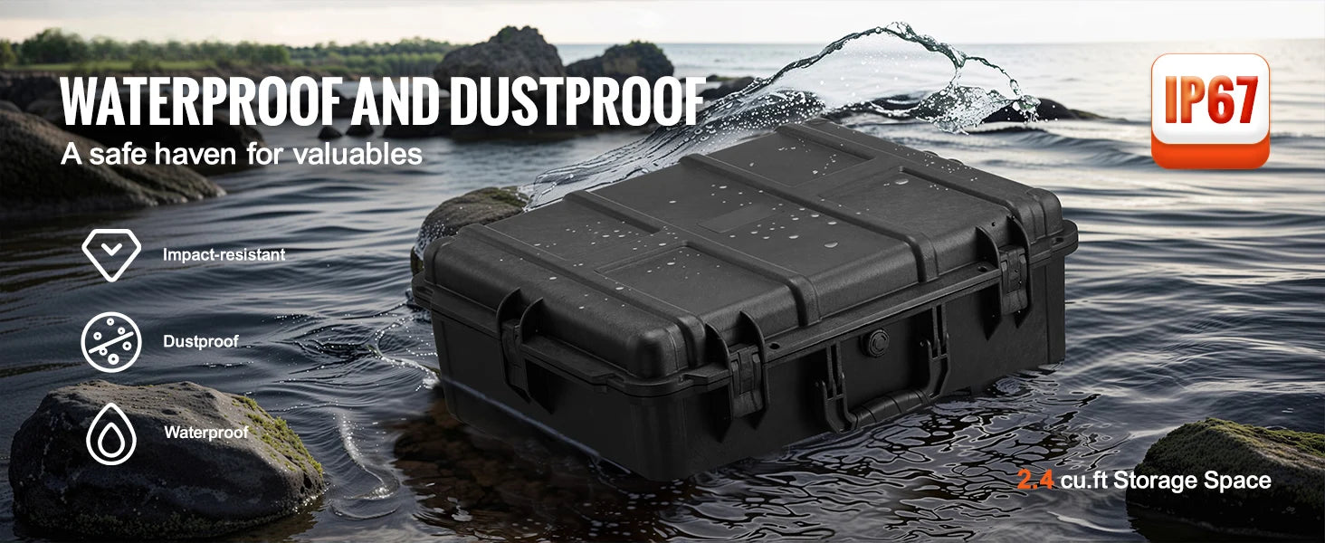 IP67 Waterproof Hard Case with Custom Foam & Secure Lock Design