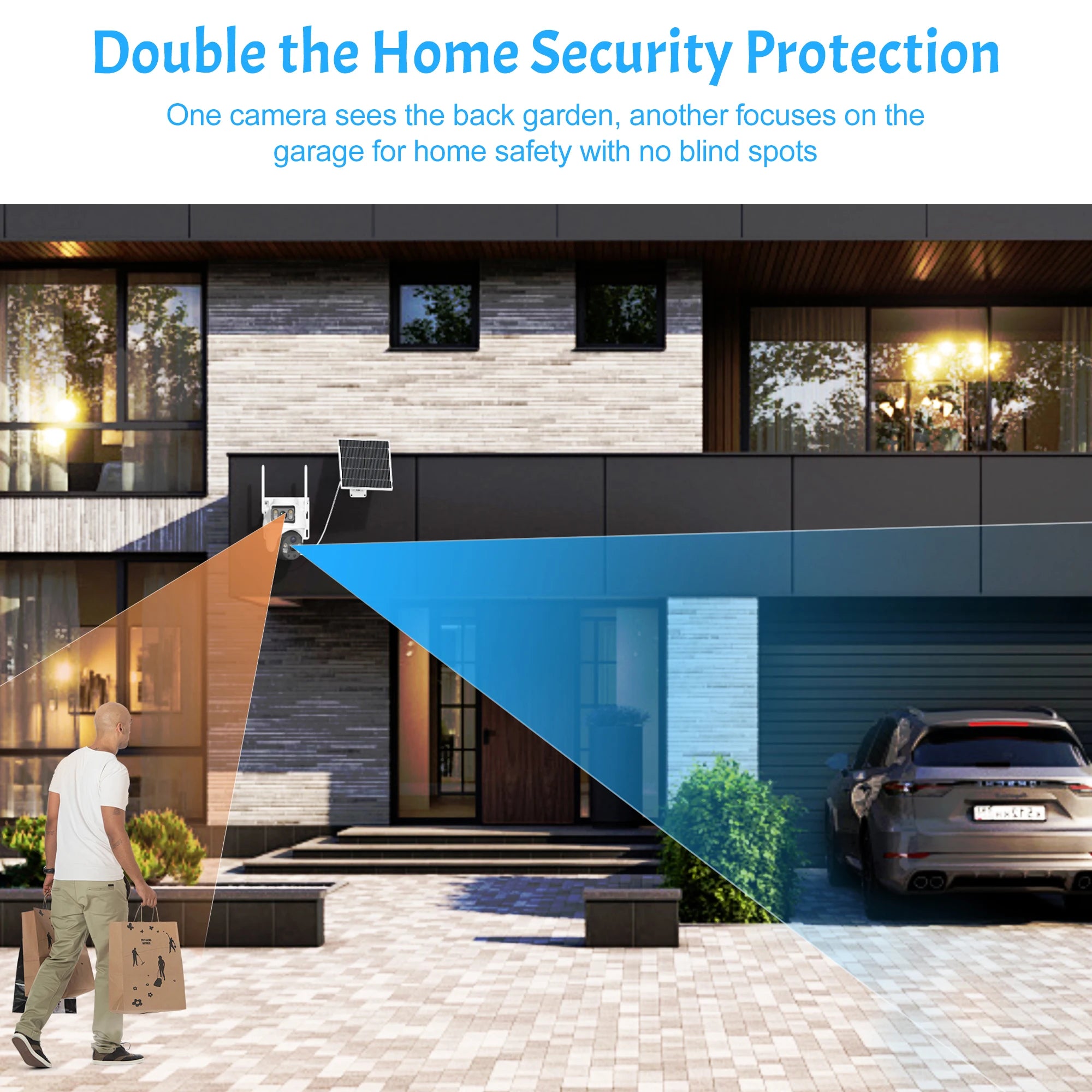 Dual Lens 8MP 4G Outdoor Security Camera with Night Vision