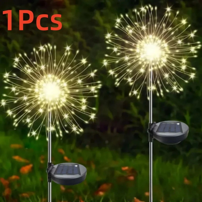 Solar Firework-Style Garden Light, Colour/LED Options