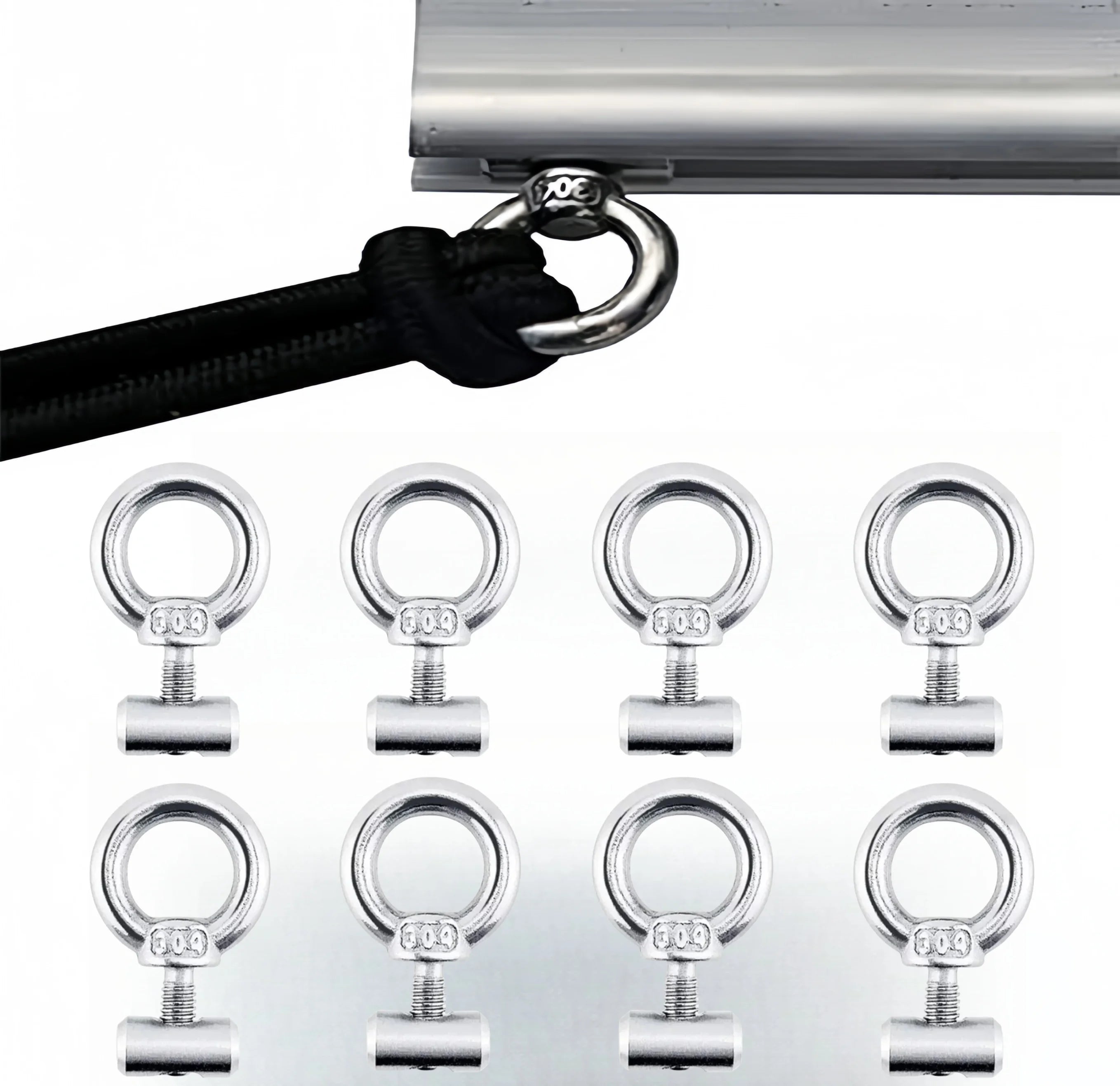 2/4/8Pcs Awning Rail Stoppers Stops Motorhome Campervan Caravan Silver Stainless Steel M4 X 12mm X 6mm Diameter Camper RV Parts