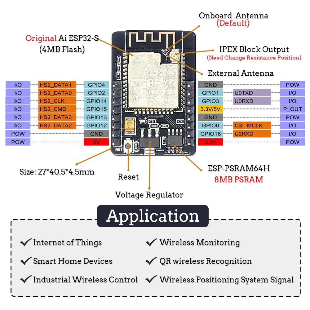 ESP32-CAM OV2640 Camera Module Kit