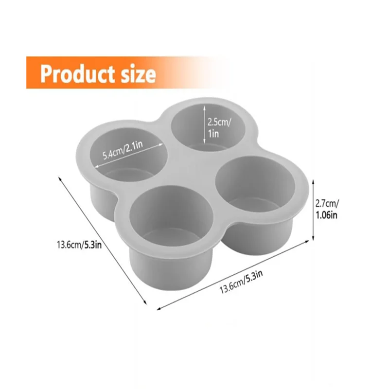 Fire-kop silicone æggeform og mini muffinform