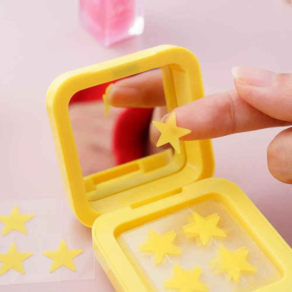 Hydrocolloid acne patch Star shape Cute Colorful Acne removal Concealer invisible acne mask with Makeup mirror makeup tool 