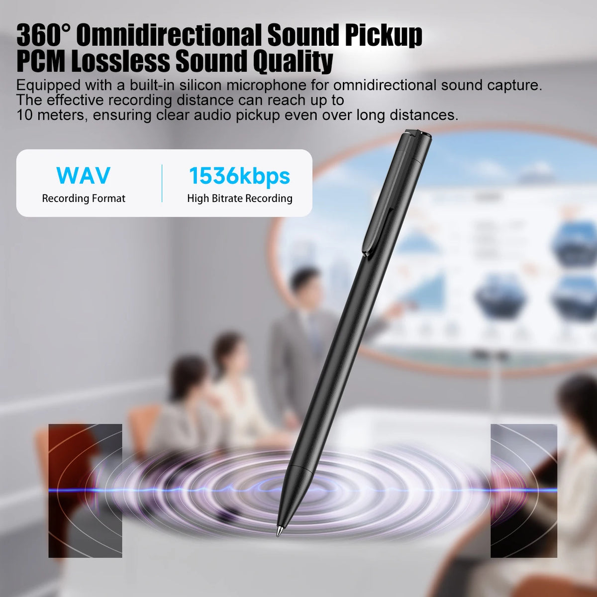 Famue Digital Voice Recorder Professional Activated By Voice MiNi Pen-Style Directly Connects to Phone for File Transfer 64G