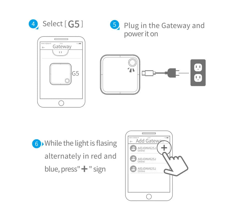 G2 G5 G6 TTlock Gateway Can Connect to 5G WiFi TTLock Or TTHotel APP G5 WiFi Gateway 2.4G&5G WiFi For Remote Control Smart Lock