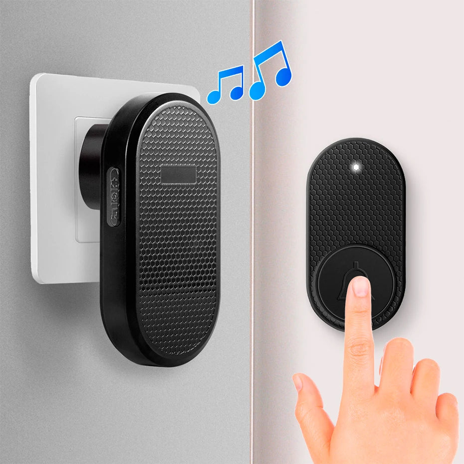 Wireless Doorbell with 33 Chimes, 4 Volume Levels, 150m Range
