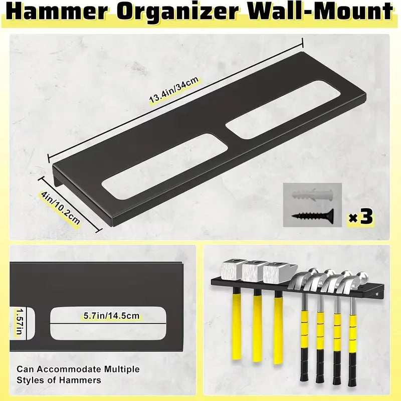 Wall-Mounted Metal Tool Holders for Workshop Storage