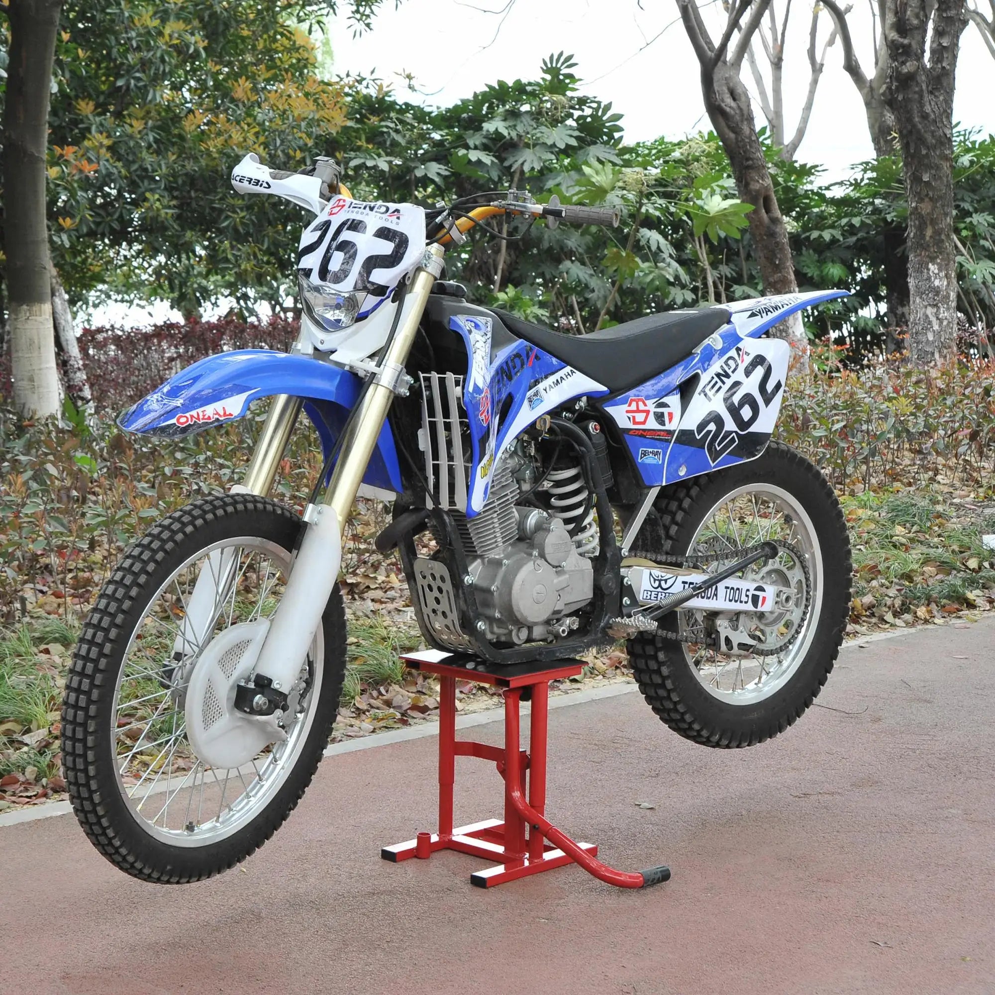 Lève-moto tout-terrain réglable 28 x 34 cm hauteur 30-40 cm
