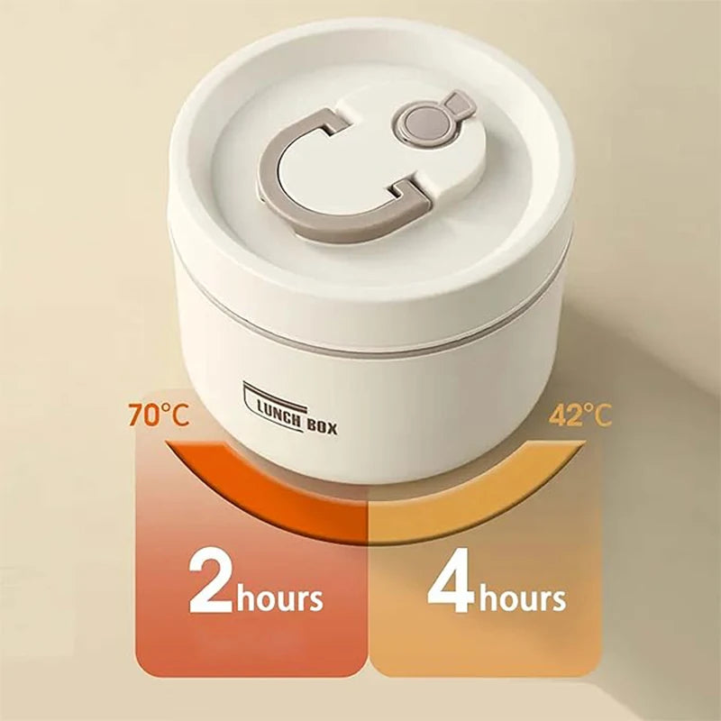 Portable Insulated Food Lunch Container Set with Thermal Lunch Box 3 Separate Stackable Lunch Container for Adult Kids 