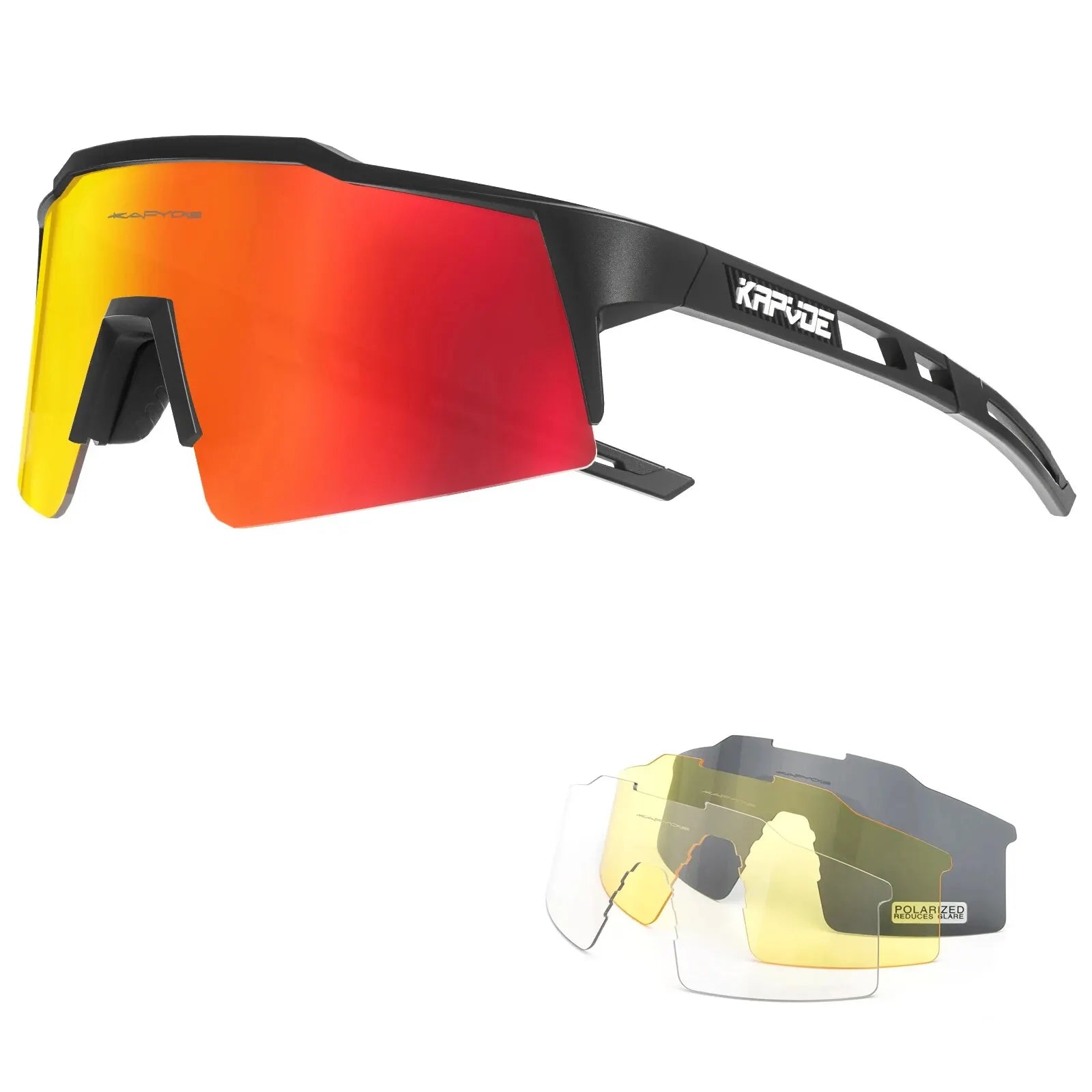 Kapvoe Cycling Glasses Polarized MTB Road Bike Glasses UV400 Protection Sunglasses Ultra Light Sport Eyewear Equipment 